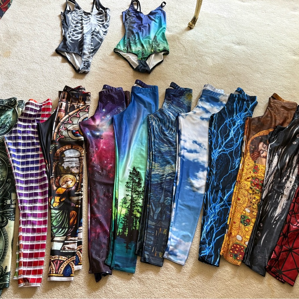 Artistic Graphic Leggings and Bodysuits